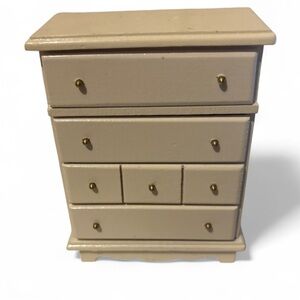 1:12TH Scale Tan Dolls House Furniture  Chest of Drawers